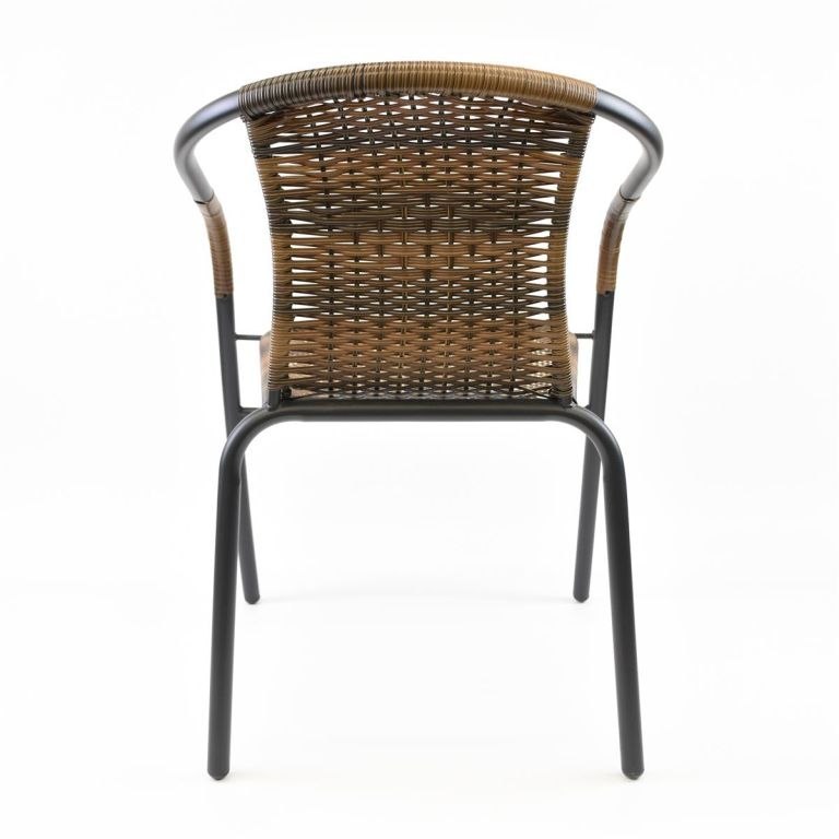 Krzesło bistro ogrodowe, składane, brązowe